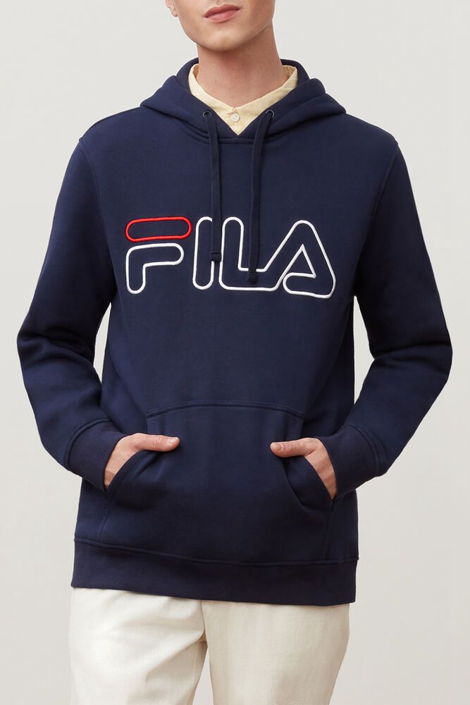 Fila Hoodie Mens Navy Prati - Ireland 54980-TISW